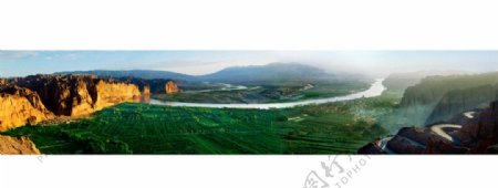 甘肃省景泰县黄河石林全景图图片