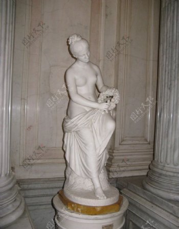 古希腊女神大理石雕像图片