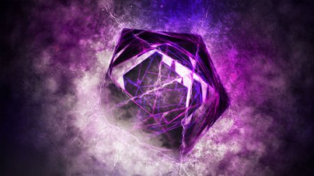 紫色雷电水晶图片