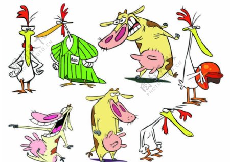 卡通动画牛鸡CowChicken图片