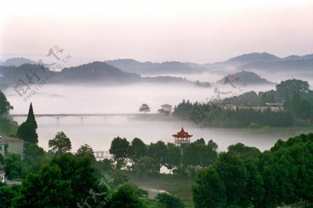 花亭湖仙境图片