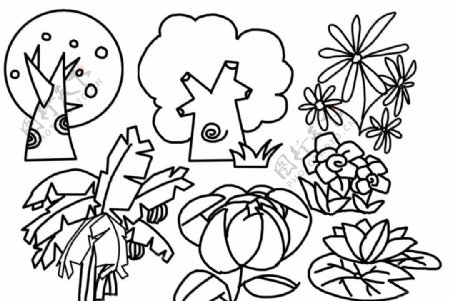 幼儿简笔画植物图片