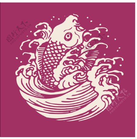 鲤鱼纹饰图片