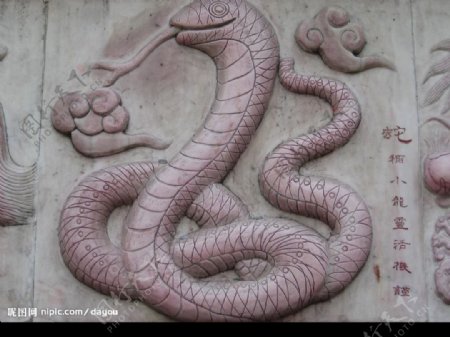 十二生肖浮雕蛇图片