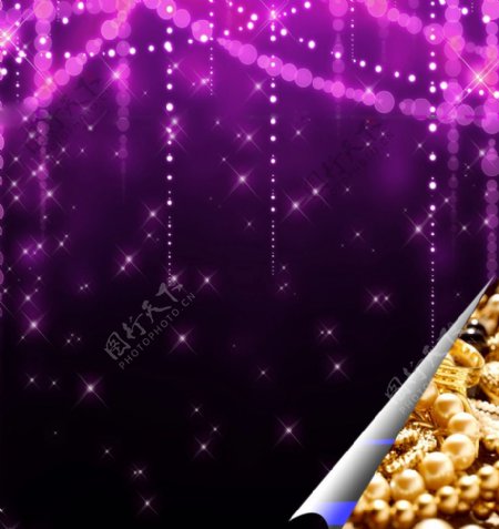 紫色星光华丽珠宝背景图片