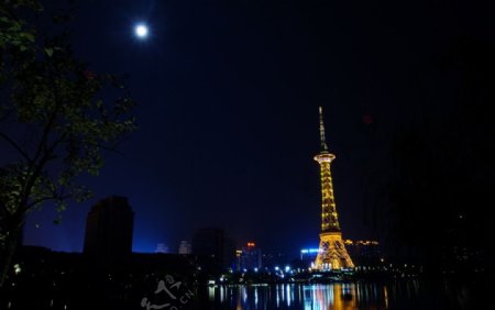 神农城夜景株洲图片