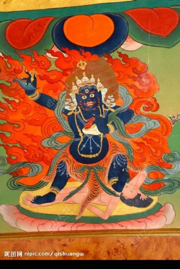 藏传佛教壁画康卡图片