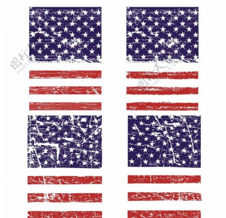 美国国旗印花破烂图片