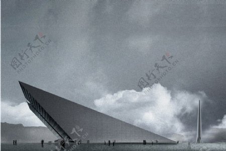 渡江战役纪念馆方案设计效果图图片