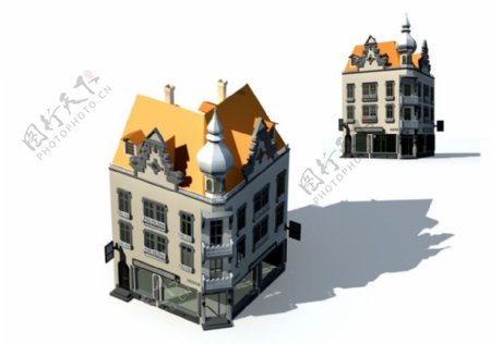 欧式建筑maxmap图片