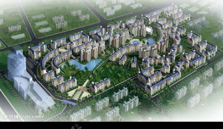中信东泰花园二期高层住宅鸟瞰图片