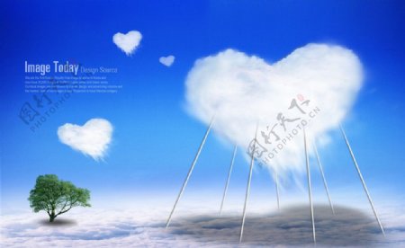 爱心云朵图片