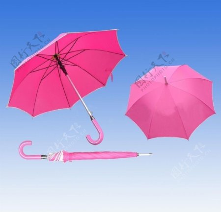 长柄半自动晴雨伞图片
