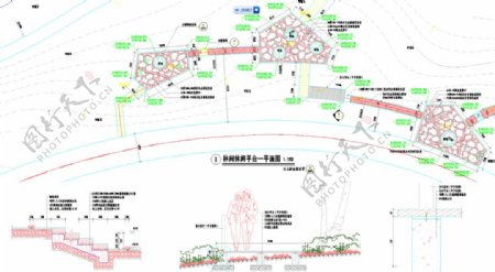 公园景观休闲平台详图图片