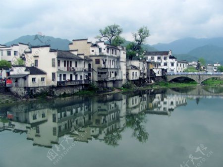 安徽宏村山水风景图片