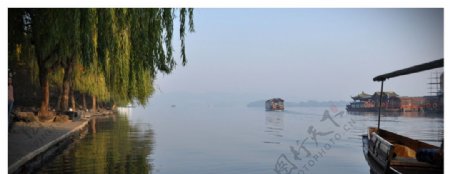 宽屏杭州西湖苏堤图片