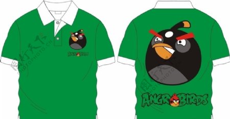 愤怒的小鸟T恤设计图图片