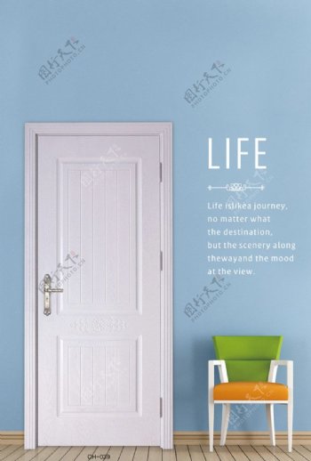 白色实木门烤漆门图片