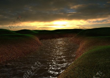 河流流水动画图片