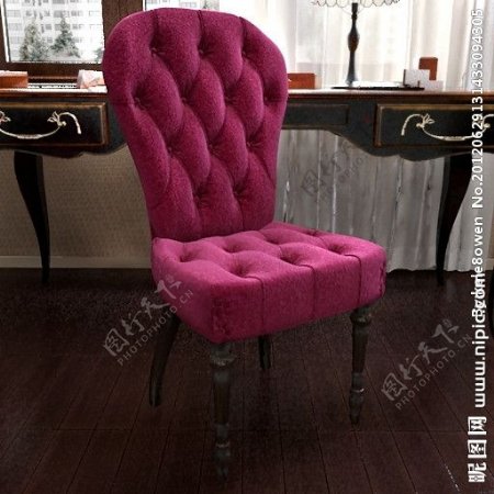 欧式沙发椅3D模型图片