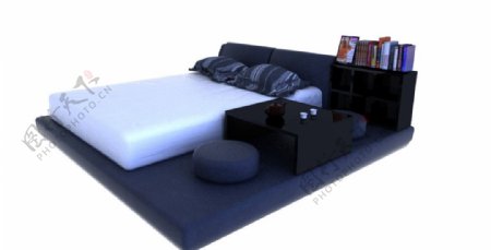 现代床模型图片