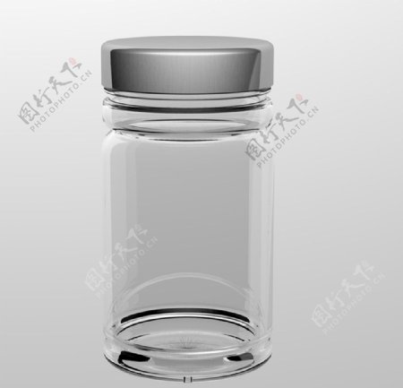 不锈钢盖子玻璃瓶3D源文件图片