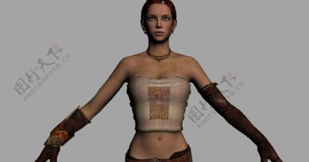 3dmax角色模型trip女人obj格式图片