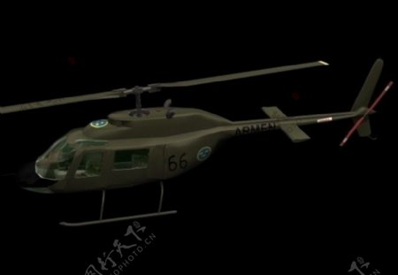 ABJETR2武装直升机三维模型图片