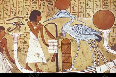 埃及壁画侍者图片