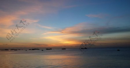 广西北海的夕阳图片