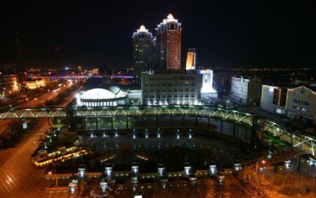 天津开发区夜景图片