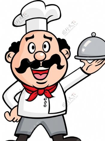 卡通趣味外国厨师人物图片
