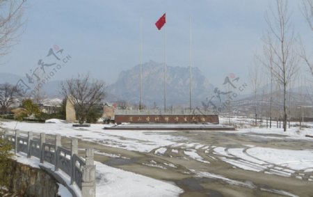 少室山南部冬景图片