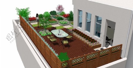 露台花园方案设计图片