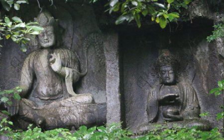 灵隐寺佛像石像旅游图片