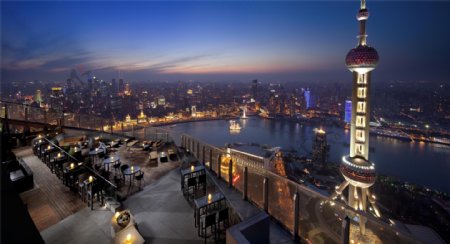 上海夜景俯瞰图片