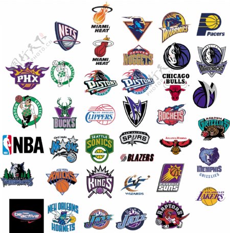 NBA各类标志篮球运动图片