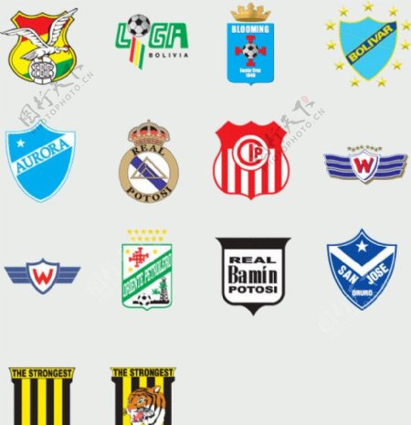 全球2487个足球俱乐部球队标志玻利维亚图片