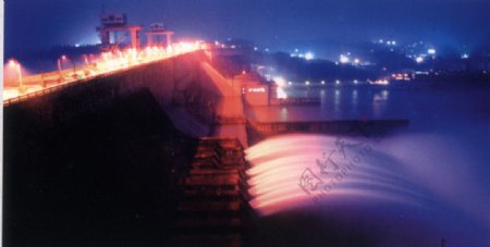 丹江大坝夜景图片