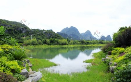 桂林秀峰区琴潭山水图片