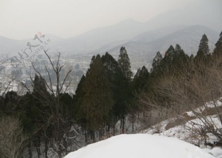 嵩山雪景图片