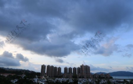 晨起的天台风景图片