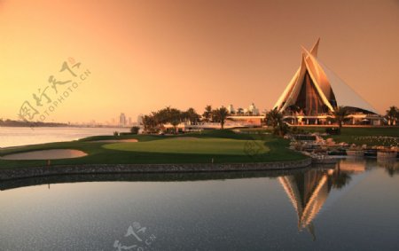迪拜迪拜河高尔夫球场图片