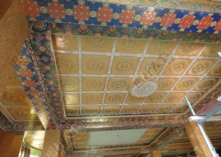 中式别墅客厅吊顶装饰图片