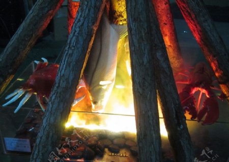 伏羲壁炉篝火烧烤灯饰图片