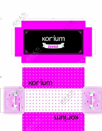 花纹粉色鞋盒设计图片