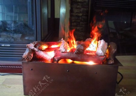 干蒸电壁炉3D火焰图片