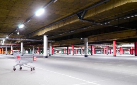 地下停车场建筑设计素材图片