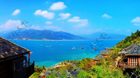 三亚陵水海景鸟瞰图图片