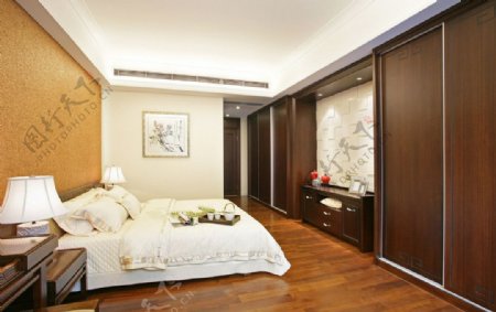 高清室内装饰中式风格卧室图片